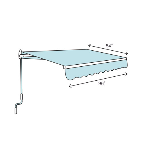 Awntech Manual Retraction Slope Patio Awning & Reviews Wayfair
